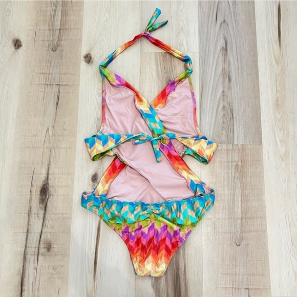 FARM Rio Light Chevron Swimsuit - Picture 9 of 15